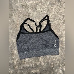 Gymshark Adapt Marl Seamless Sports Bra - Black - Extra Small